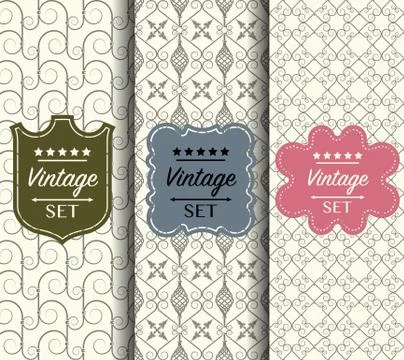 Bright seamless vector pattern made of forged elements Stock Illustration