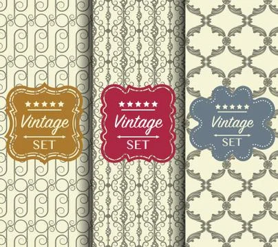 Bright seamless vector pattern made of forged elements Stock Illustration