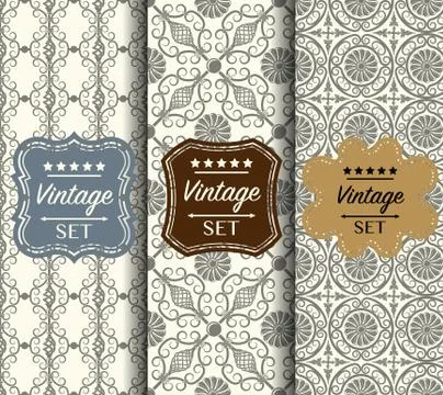 Bright seamless vector pattern made of forged elements Stock Illustration