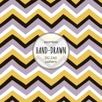 Bright seamless zigzag pattern. Vector template. Stock Illustration