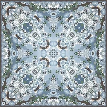 The bright shawl with geometric pattern イラスト素材