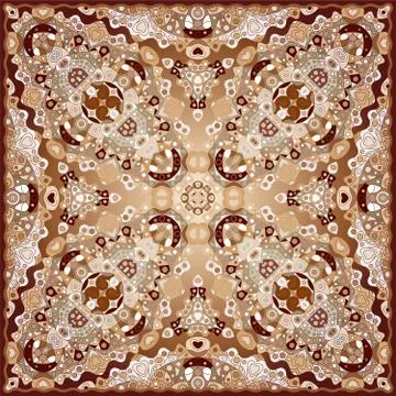 The bright shawl with geometric pattern Stockillustratie