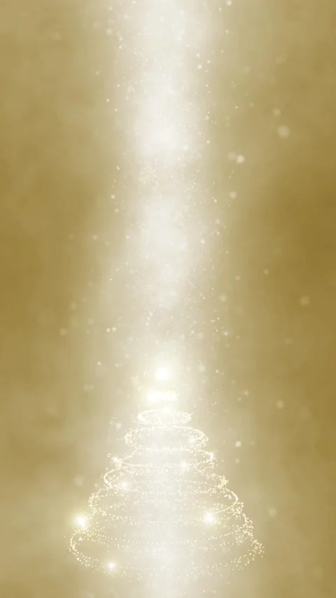 Bright shine glowing christmas tree looped vertical background Stock Footage 338405883
