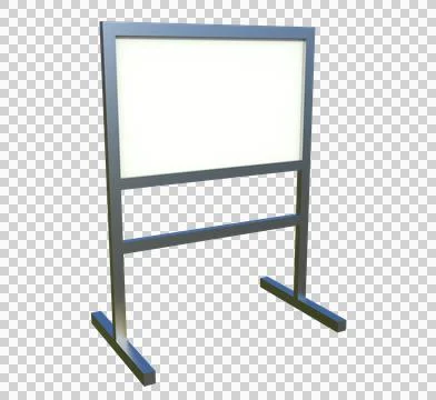 Bright Shiny Standing Sign Post 3D Render Stock Illustration