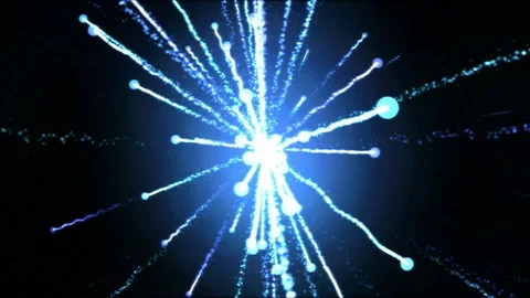 Bright Shooting Particle Light Effect Animation - Loop Blue Stock Footage 83921313