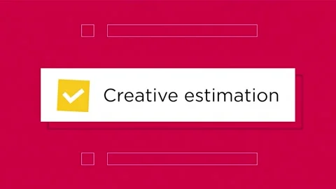 A bright sign that appears with the name Creative estimation. 2D Stock Footage 212307208