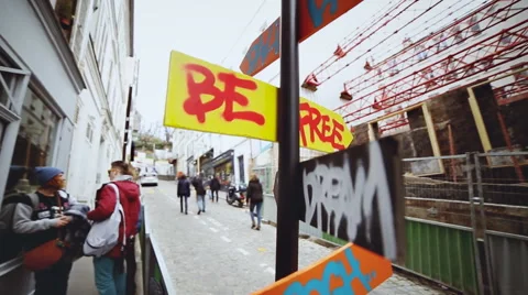 The bright signpost in Paris Stock Footage 61291435