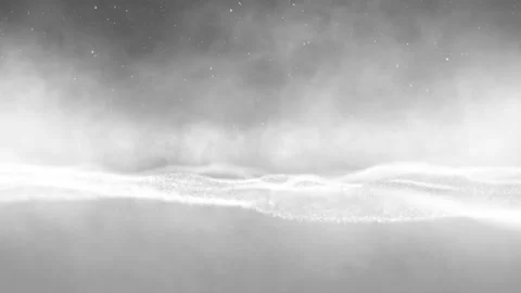 Bright silver wavy snow landscape with snowfall Stock Footage 323962180