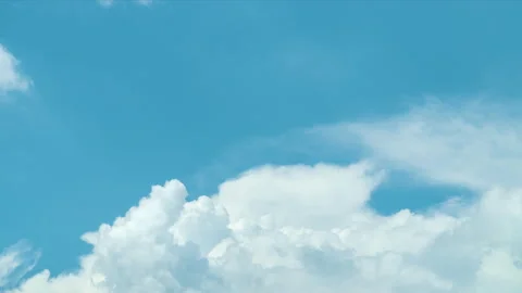 Bright sky and white clouds. Stock Footage 130656086