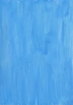Bright Sky Blue Hand Painted Gouache Background Texture Stock Illustration