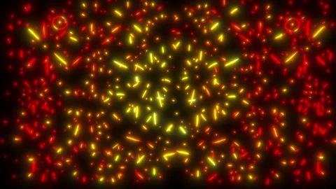 Bright small flashes ignite on a black background. Stock animation of bright Video stock 334672266