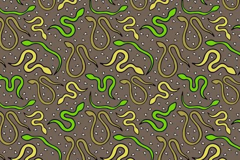 Bright snake vector seamless pattern イラスト素材
