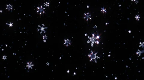 Bright snowflakes. Black background. 스톡 동영상 32285048