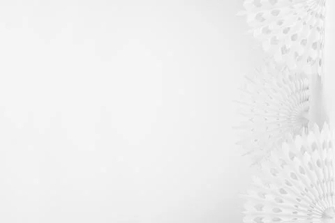 Bright soft light white abstract background with circle ribbed carved decorat Foto stock