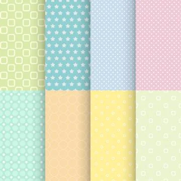 Bright soft seamless pattern backgrounds for kids Stock Illustration