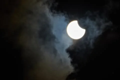 Bright solar eclipse Stock Photos