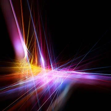 Bright sparkle on black Stock Illustration