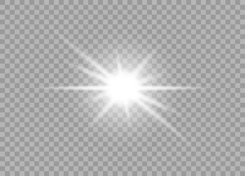 Bright Sparkle Effect on Transparent Background for Digital Enhancement. Stock Illustration