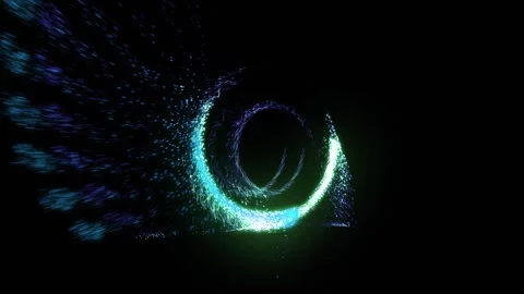 A bright, sparkling disk resembling a time portal Stock Footage 276500784