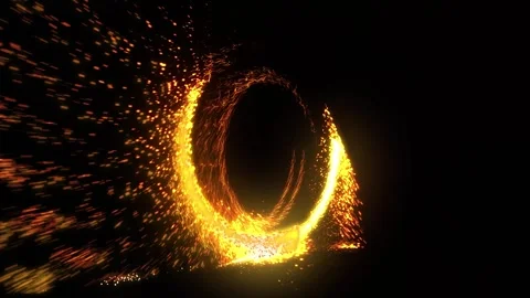 A bright, sparkling disk resembling a time portal Stock Footage 276500889