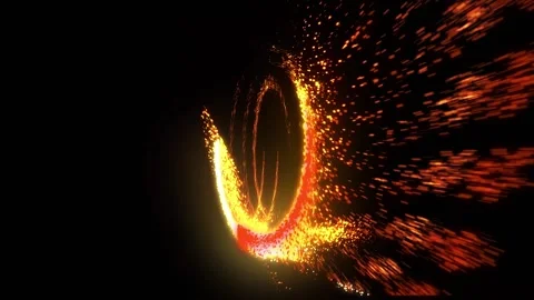 A bright, sparkling disk resembling a time portal Stock Footage 276500954