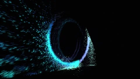 A bright, sparkling disk resembling a time portal Stock Footage 276501105
