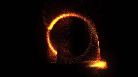 A bright, sparkling disk resembling a time portal Stock Footage 276501168