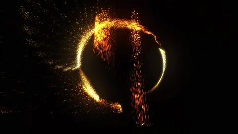A bright, sparkling disk resembling a time portal Stock Footage 276501444