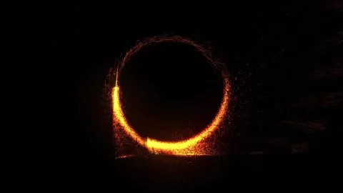 A bright, sparkling disk resembling a time portal Stock Footage 276501693