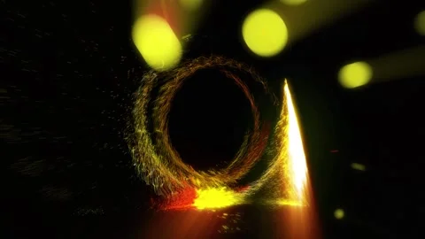 A bright, sparkling disk resembling a time portal Stock Footage 277549376