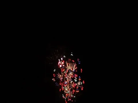 Bright sparkling festive fireworks. Video stock 79865448