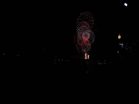 Bright sparkling festive fireworks. 스톡 동영상 79865459