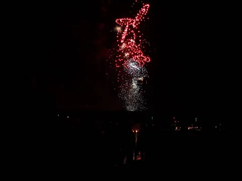 Bright sparkling festive fireworks. 스톡 동영상 79865472