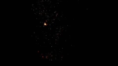 Bright sparkling fire. Stock-Footage 137467061