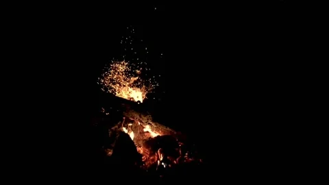 Bright sparkling fire. Stock-Footage 137467234
