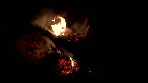 Bright sparkling fire. High quality FullHD footage. Stock-Footage 138396214