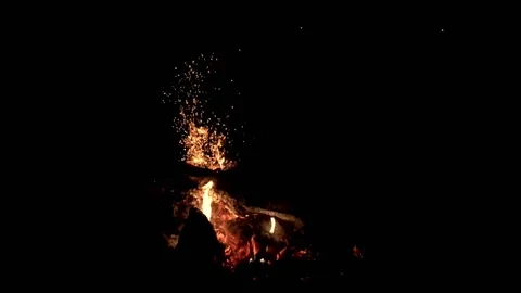 Bright sparkling fire. High quality FullHD footage. Vídeos de archivo 138396247