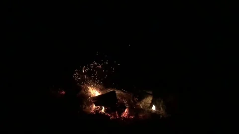 Bright sparkling fire. High quality FullHD footage. Stock-Footage 139357980