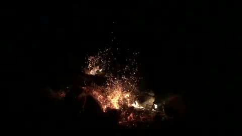 Bright sparkling fire. High quality FullHD footage. Stock-Footage 139358033