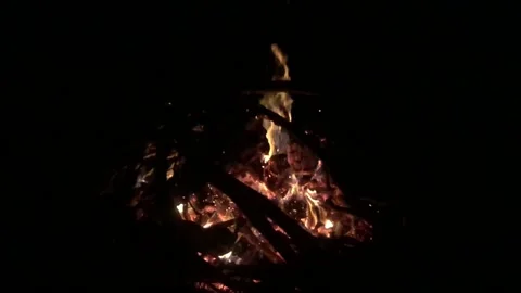 Bright sparkling fire. Slow motion video. Stock-Footage 135955433