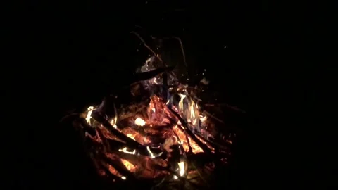 Bright sparkling fire. Slow motion video. Stock-Footage 135955459
