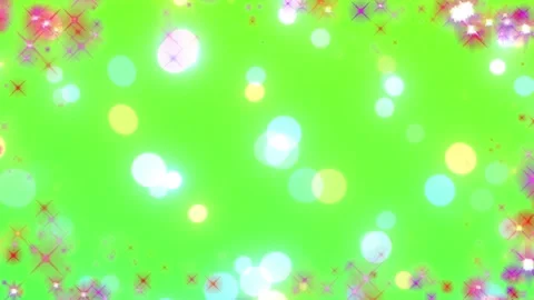 Bright sparkling lights over glowing green background with creating magical 스톡 동영상 344634953