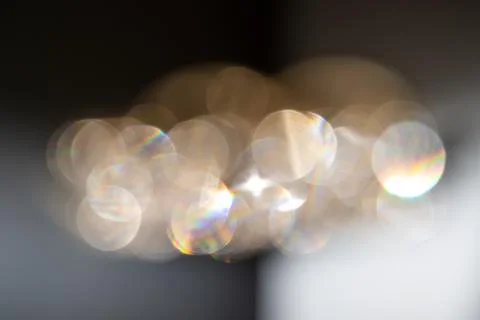 Bright sparkling sequins texture, abstract background with bokeh lights, circle  Stock Photos