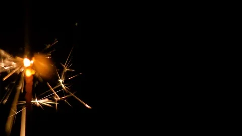 Bright sparks fly in the dark Stock Footage 84547197