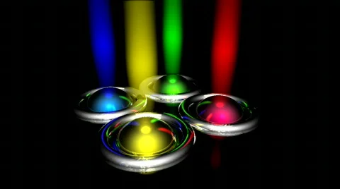 Bright spinning balls Stock Footage 141269