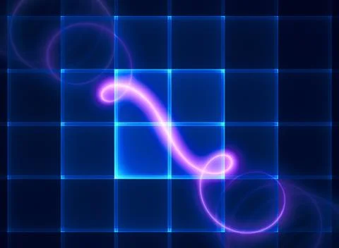Bright spiral on blue screen Stock Illustration