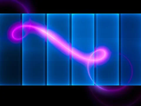 Bright spiral on blue screen Stock Illustration