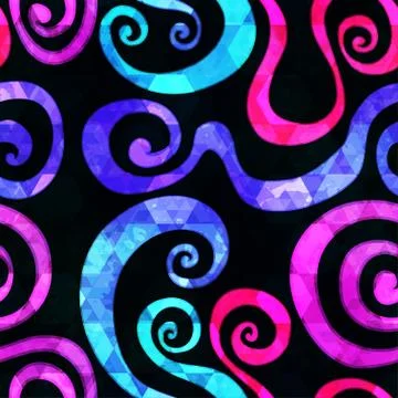 Bright spiral seamless pattern Illustrazione stock