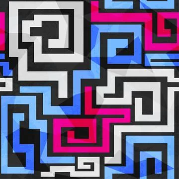 Bright spirals seamless pattern Stock Illustration