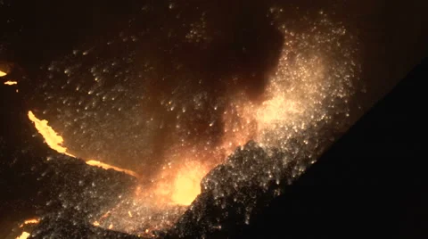 Bright splashes of iron Stock Footage 51931685